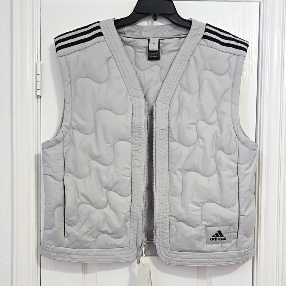Adidas Nuganic Insulated Vest Jacket - Gray - Size M MENS - Nwt